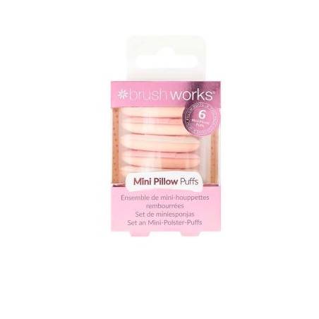 Brush works - Set de 6 mini borlas de maquillaje con caja protectora