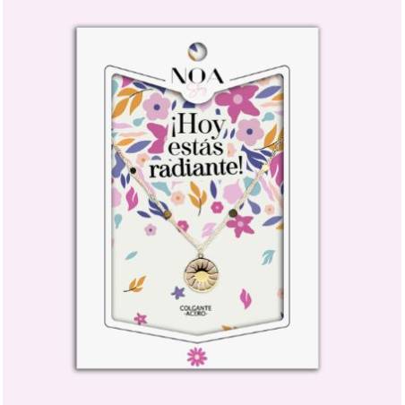 Noa Story - Colgante Acero Dorado ¡Hoy estás radiante!