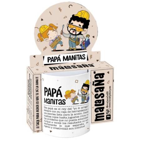 Malasaña - Taza PAPÁ MANITAS