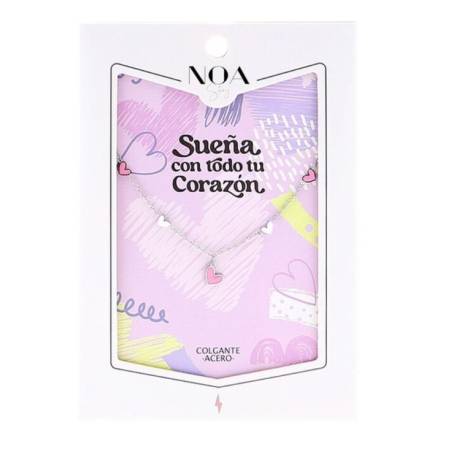 Noa Story - Colgante Acero Plateado - Sueña con todo tu corazón