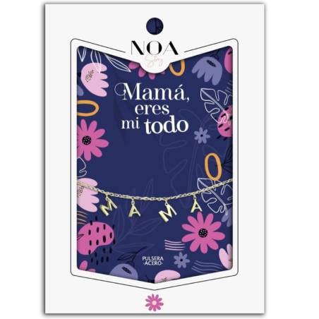 Noa story - Pulsera Acero Dorado - MAMÁ, ERES MI TODO