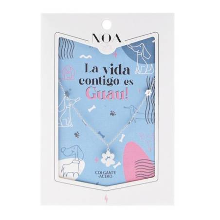Noa Story - Colgante Acero Plateado - La vida contigo es Guau!