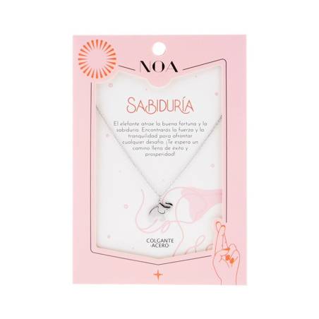 Noa Story - Colgante Acero Plateado - Sabiduría