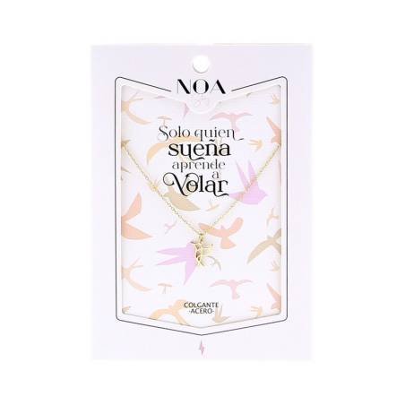 Noa Story - Colgante Acero Dorado - Solo quien sueña aprende a volar