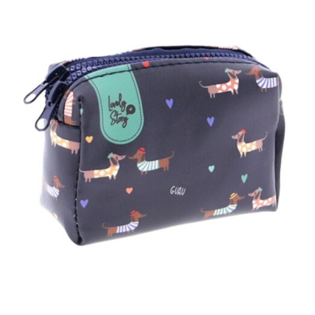 Lovely Story - Monedero dos cremalleras BLUE GUAU