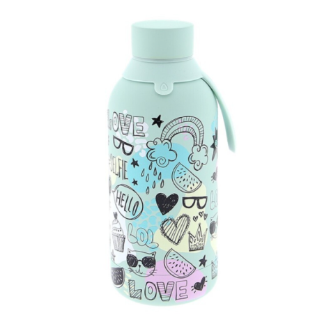 Aurea - BOTELLA ACERO INOXIDABLE 500ML - Mint Hello Girl