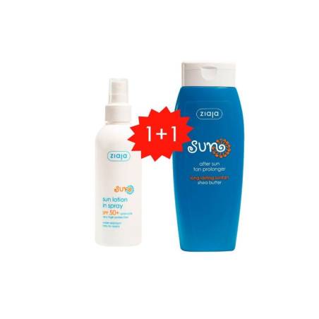 Ziaja - PROMO Set solares Protector solar hidratante en Spray SPF50 + Prolongador del bronceado After Sun
