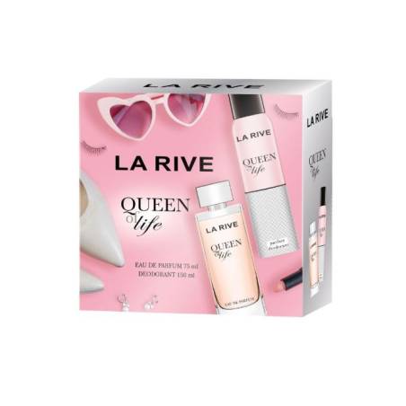 La Rive - Set de regalo Eau de Parfum para mujer QUEEN OF LIFE 150 ML y desodorante 100ML