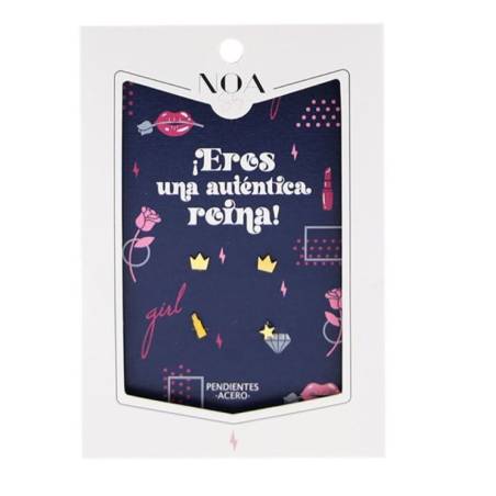 Noa Story - Pendientes de Acero - ¡Eres una auténtica reina!