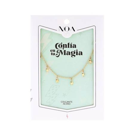 Noa Story - Colgante Acero Dorado - Confía en tu Magia