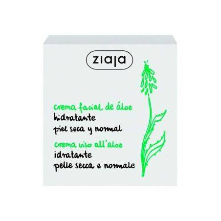 Ziaja - Crema facial Hidratante de Aloe Vera Piel Seca y Normal