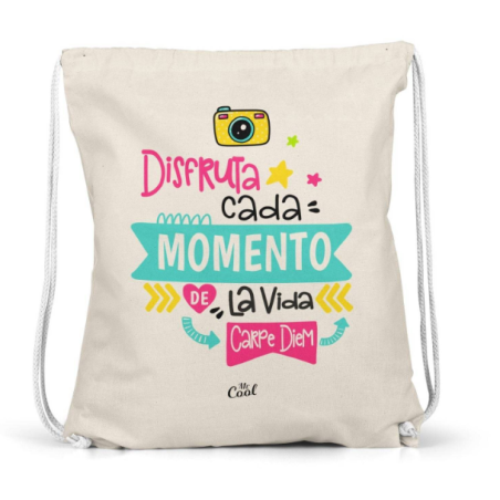 Mr cool – Saco Mochila Disfruta cada momento de la vida carpe diem