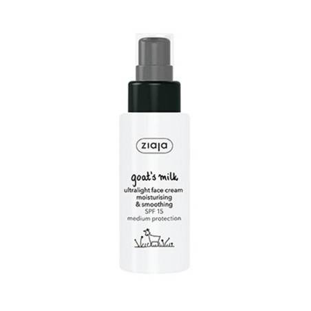 Ziaja - Crema Facial Hidratante y Suavizante Ultralight SPF15 con Leche de Cabra