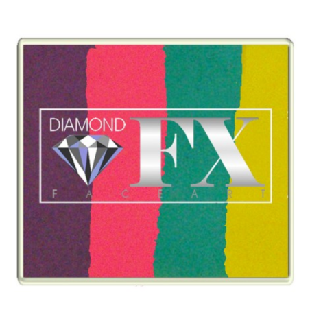 Diamond FX - Aquacolor Split Cake para Rostro y Cuerpo Tropic Topic50gr DFXRS50-97