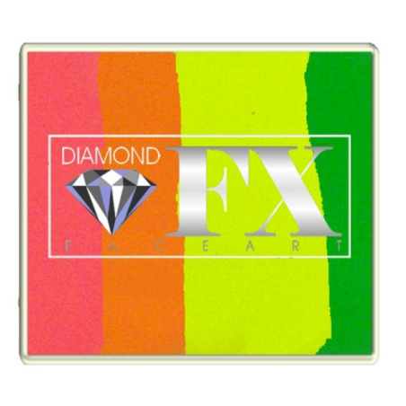 Diamond FX - Aquacolor Split Cake para Rostro y Cuerpo 50gr Raving Rio DFXRS50-95