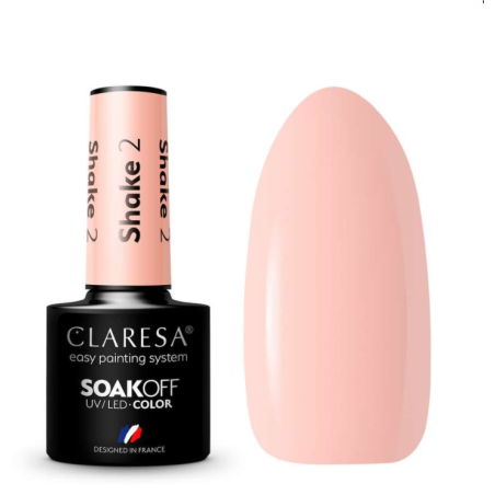 CLARESA - ESMALTE SEMIPERMANENTE PASTEL SHAKE PEACH 2