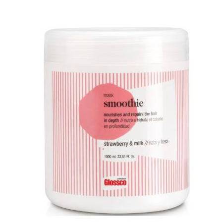 Glossco Profesional - Mascarilla Smoothie Nutre y Refuerza El Cabello Fresa y Nata 1000 ml