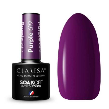 CLARESA - ESMALTE SEMIPERMANENTE Nº 619 Purple
