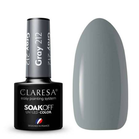 CLARESA - ESMALTE SEMIPERMANENTE Nº 212 Gris