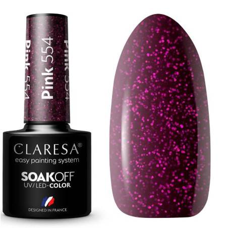 CLARESA - ESMALTE SEMIPERMANENTE 554 GAMA DE LOS ROSAS