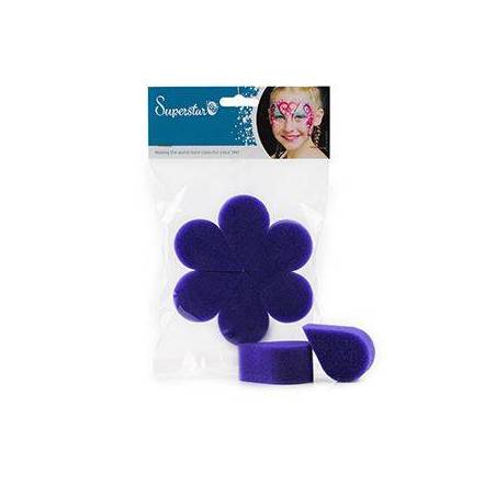 Superstar - Esponjas ecológica en forma de pétalo 6 unidades